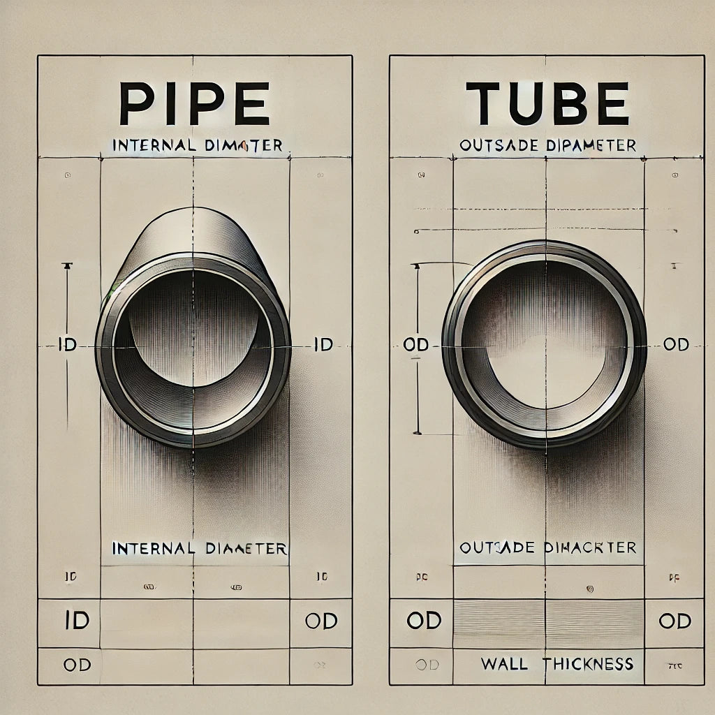 What are the differences between "pipe" and "tube"?