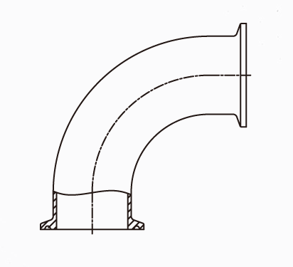 2CMP - 90 Deg Elbow, Clamp Ends (3A)