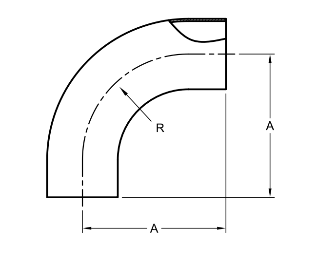 L2S - 90° Butt-Weld Elbow with Tangents (3A)