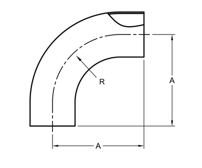 L2S - 90° Butt-Weld Elbow with Tangents (3A)